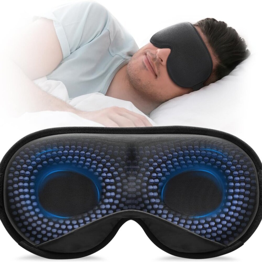 Weighted Sleep Mask, Women Men 3D Blocking Lights Sleeping Mask 4.2oz/120g, Pres